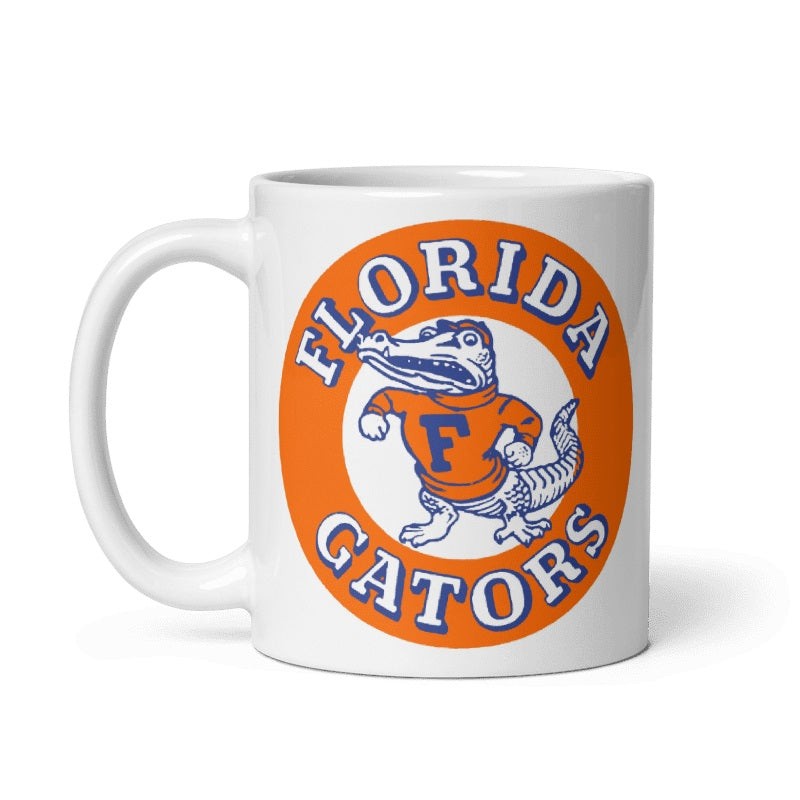 Florida Gators '55 Booster Club ceramic mug, cream color, available in 11 and 15 oz sizes.