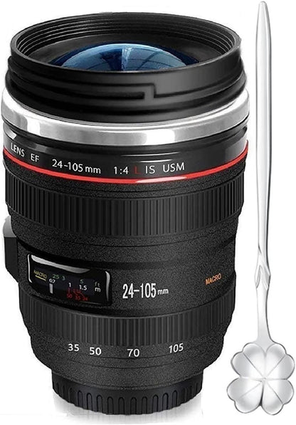 Faux Photo Lens Thermos Mug